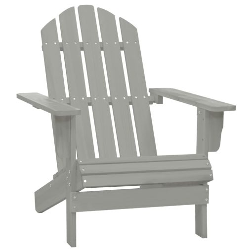 Vrtni stol Adirondack z mizo trden les jelke siv