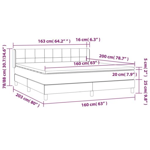 Box spring postelja z vzmetnico roza 160x200 cm žamet