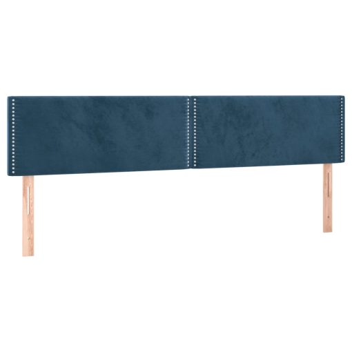 Box spring postelja z vzmetnico temno modra 160x200 cm žamet