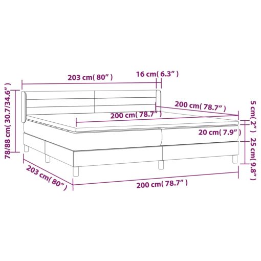 Box spring postelja z vzmetnico temno modra 200x200 cm žamet