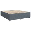 Box spring postelja z vzmetnico temno siva 200x200 cm žamet