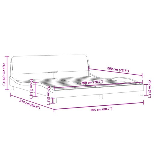 Posteljni okvir brez vzmetnice svetlo siv 200x200 cm žamet